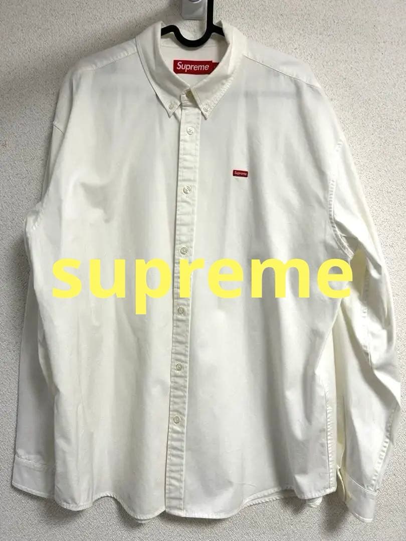 Supreme ホワイト ボタンダウンシャツ