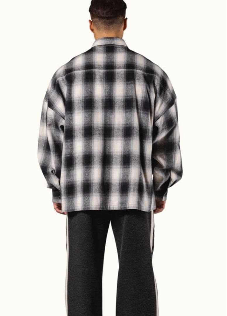 トップス lyft OVERSIZE FLANNEL SHIRT