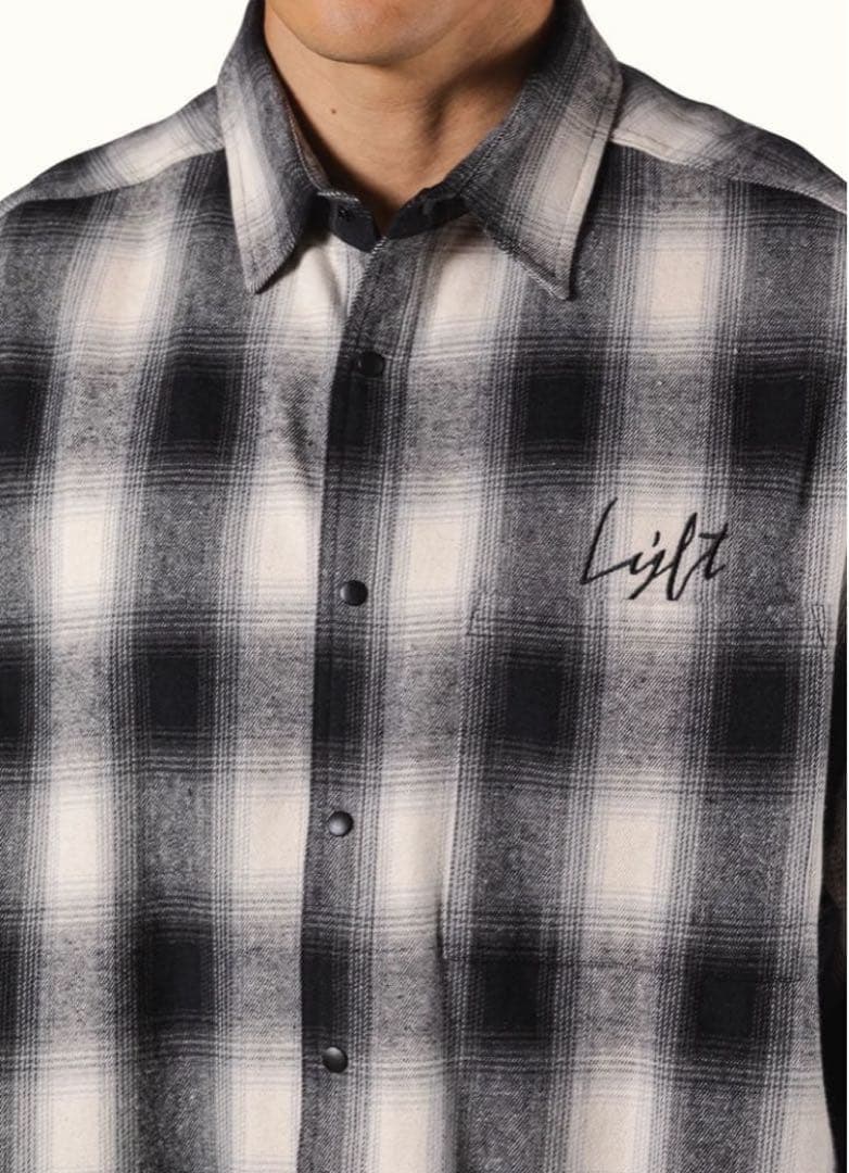 トップス lyft OVERSIZE FLANNEL SHIRT