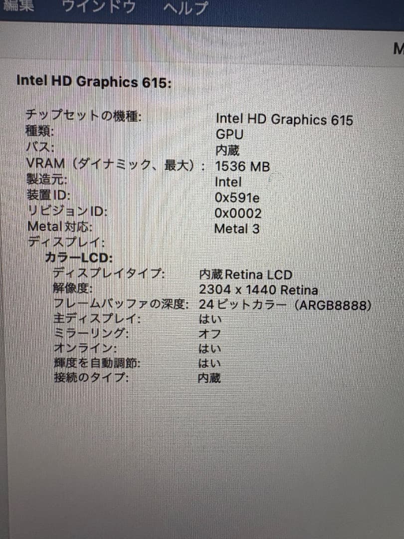 MacBook12 2017 m3 8GBSDRAM 256GBSSD 英配列
