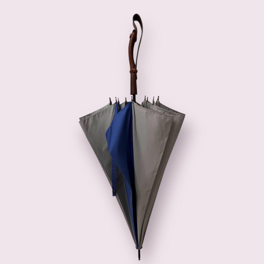 福井洋傘　ZENZA　89㎝　ツートンカラー　長傘　メンズ　高級傘　箱付き