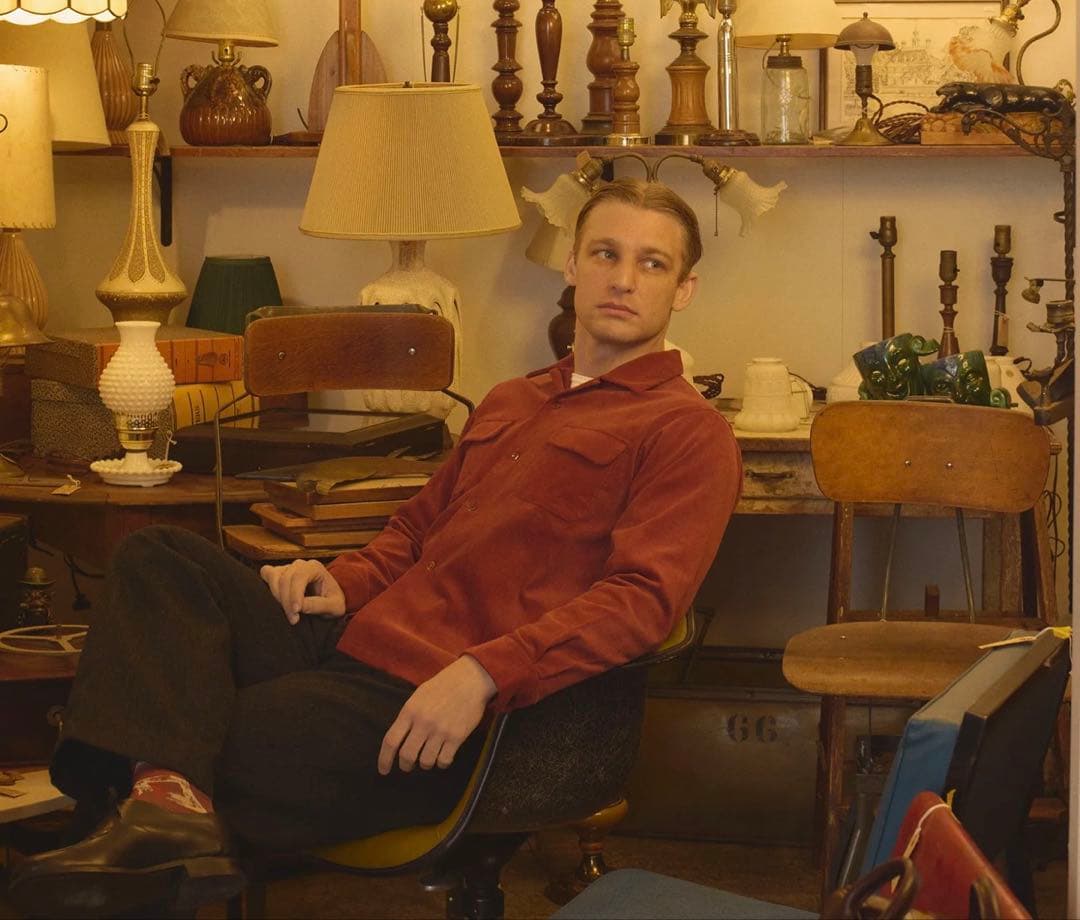 G&F Co. - CORDUROY SHIRT BURGUNDY 16ハーフ