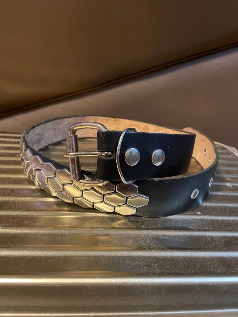 WENDY'S ヘキサゴン 3連レザーベルト