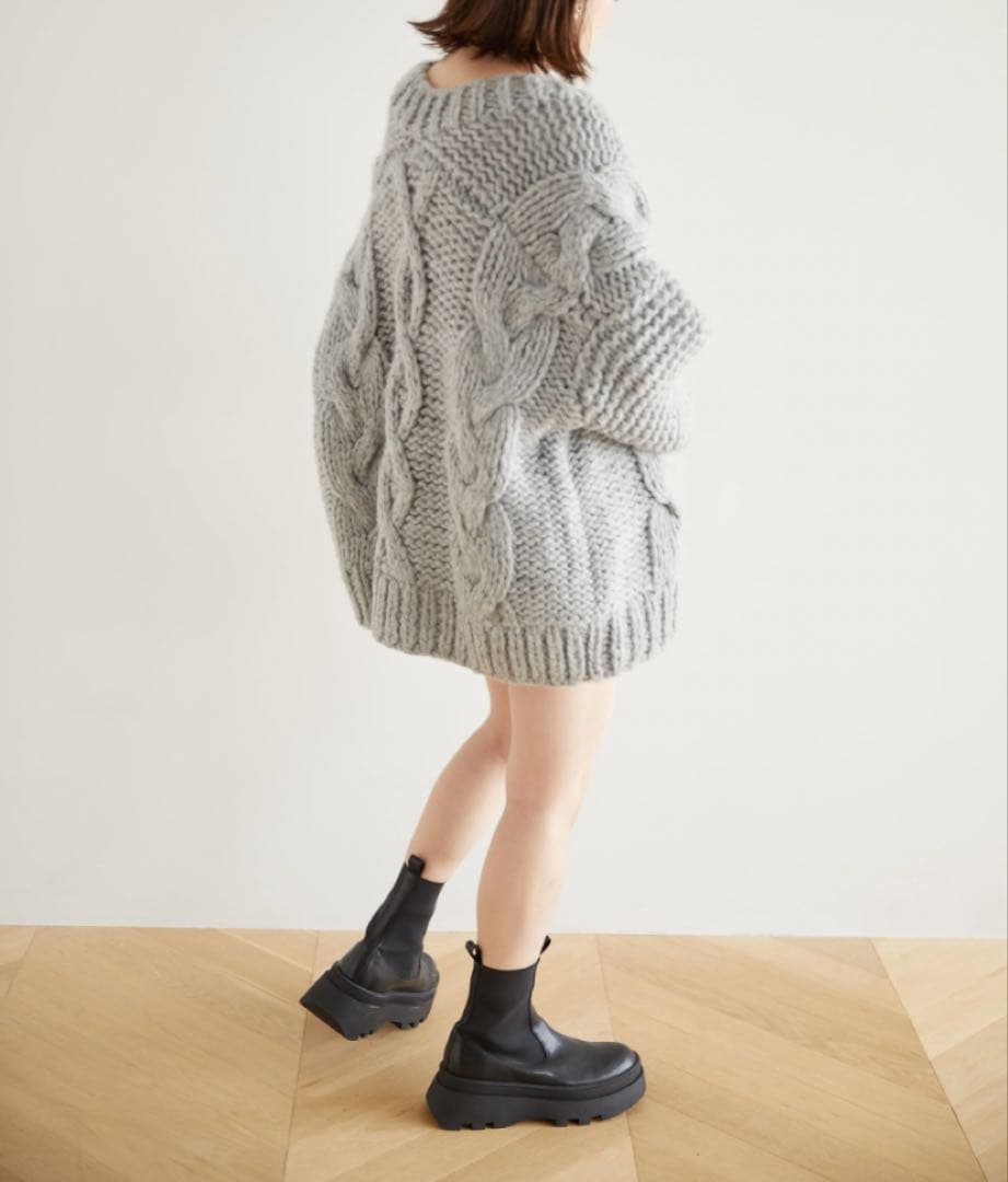 SeaRoomlynn Mould サイドゴアショートブーツ ブラック L 厚底