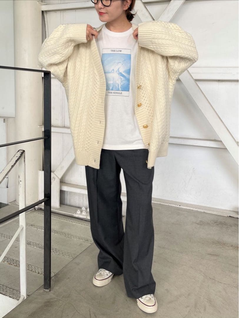 スピックアンドスパン ハミルトン ウールニット カーディガン