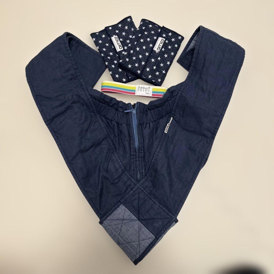 エアリコ　抱っこ紐　プレミアム　デニム柄　サイズ4 カバー付