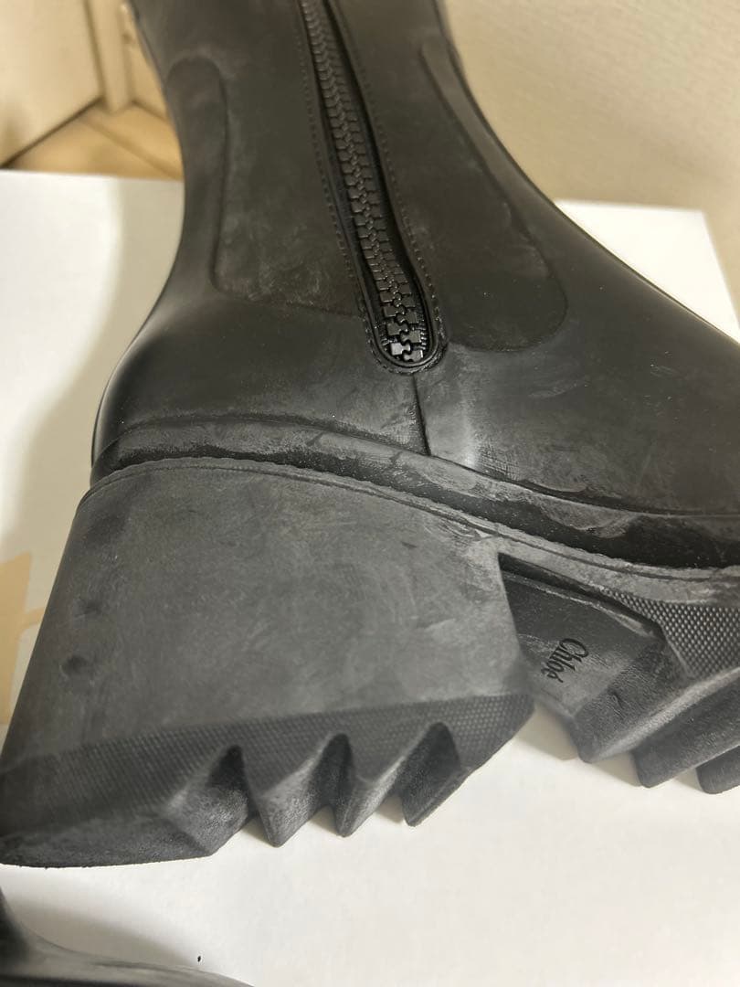 【美品】Chloé ブラック 黒black ラバーブーツ