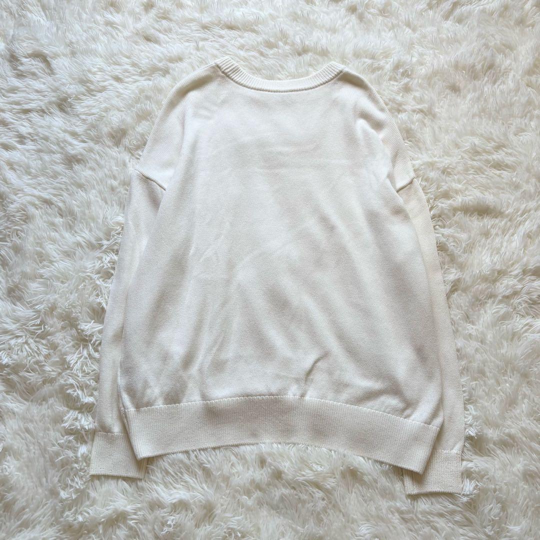 EVERYDAY I LIKE コットン　ニット　プルオーバー　白