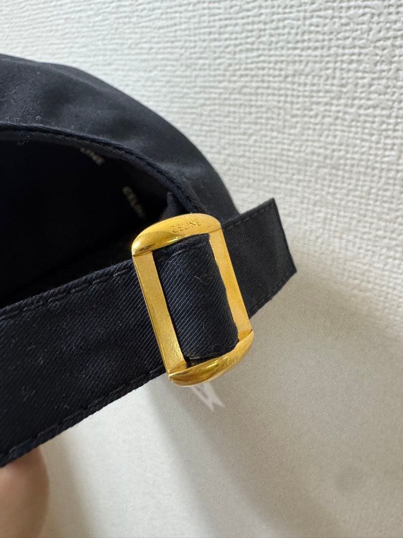 【CELINE】セリーヌ　ベースボールキャップ　ブラック　Mサイズ