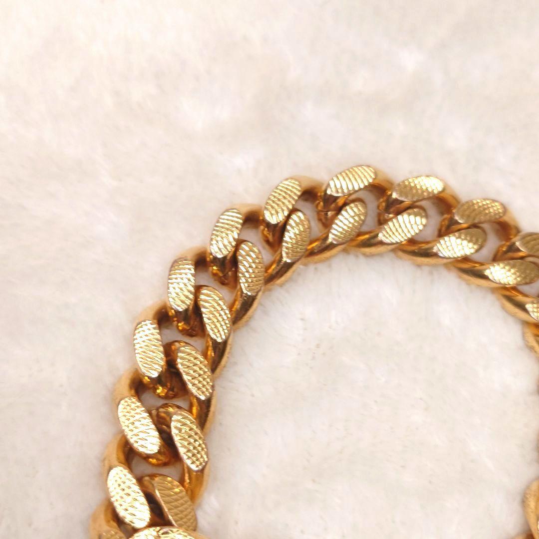 【美品】ヴェルサーチ チェーンブレスレット 喜平 M メデューサ ゴールド系