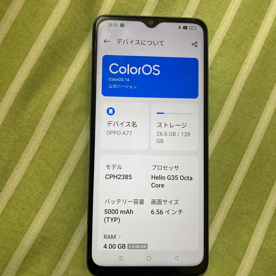 スマートフォン本体 OPPO A77 SIM Free