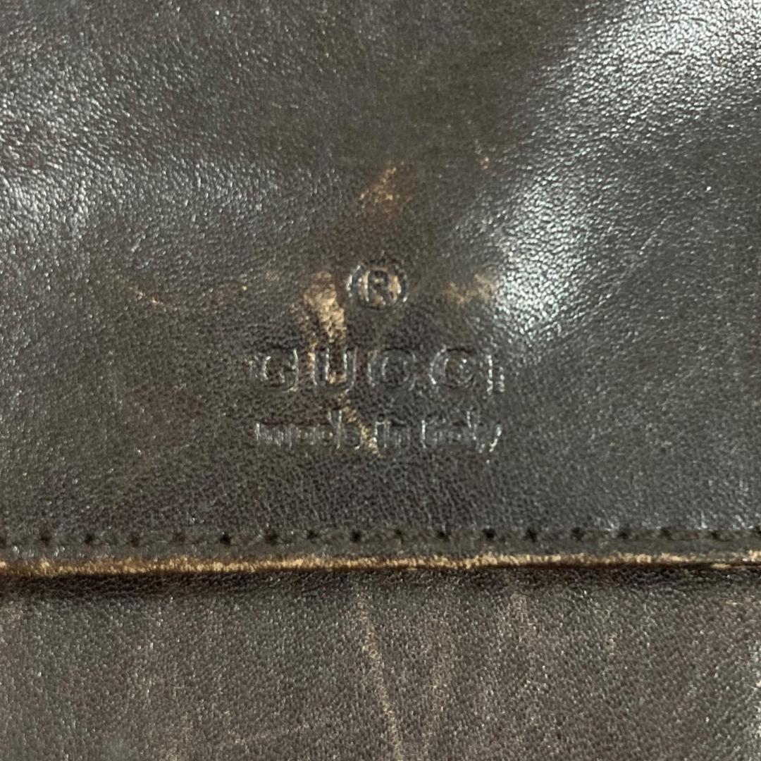 GUCCI グッチ ボディバッグ GGキャンバス レザー 101679 茶系