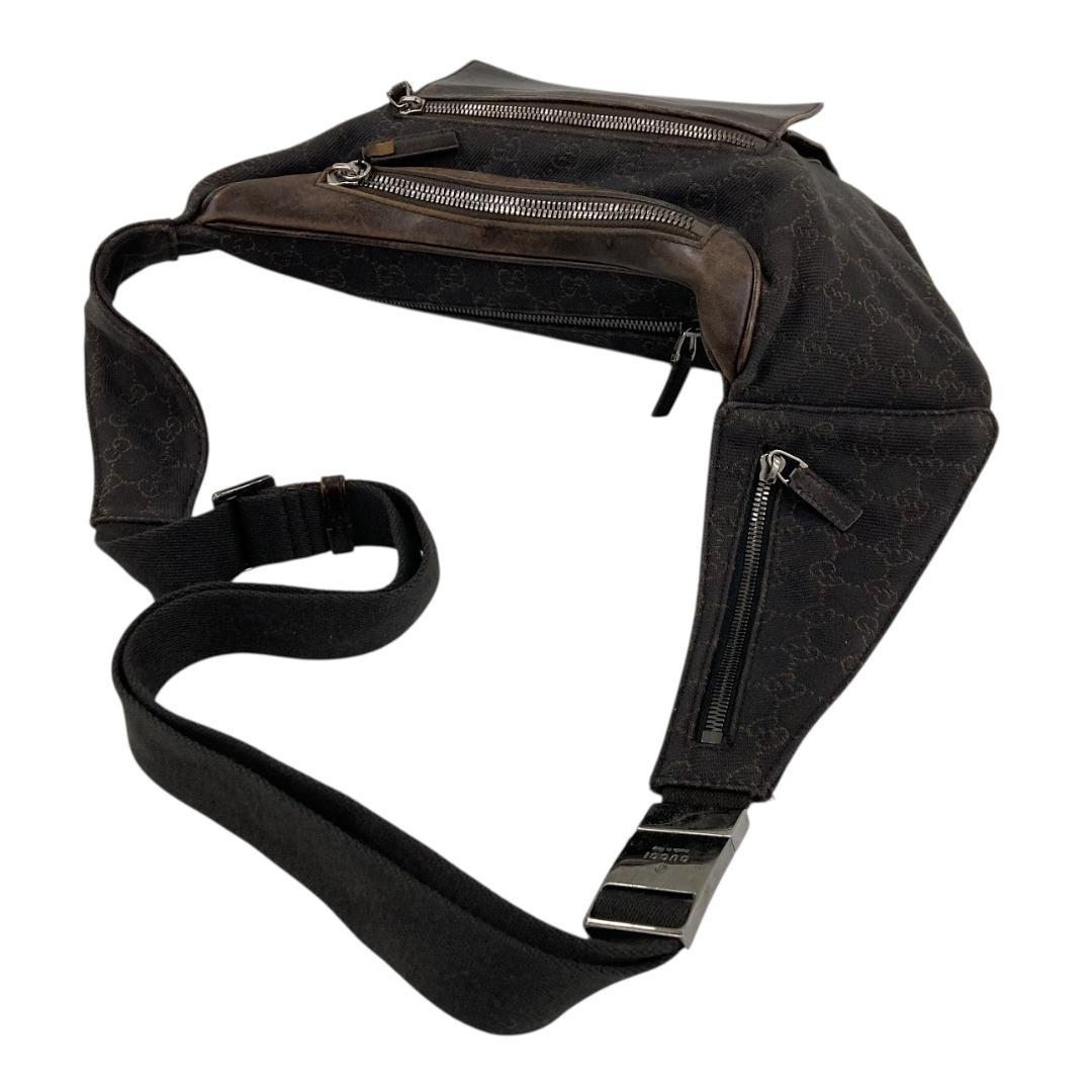 GUCCI グッチ ボディバッグ GGキャンバス レザー 101679 茶系