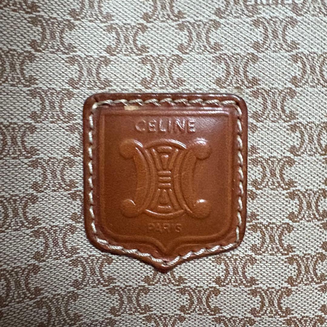 【ヴィンテージ】セリーヌ マカダム柄 ベージュ ボストンバッグ ハンドバッグ