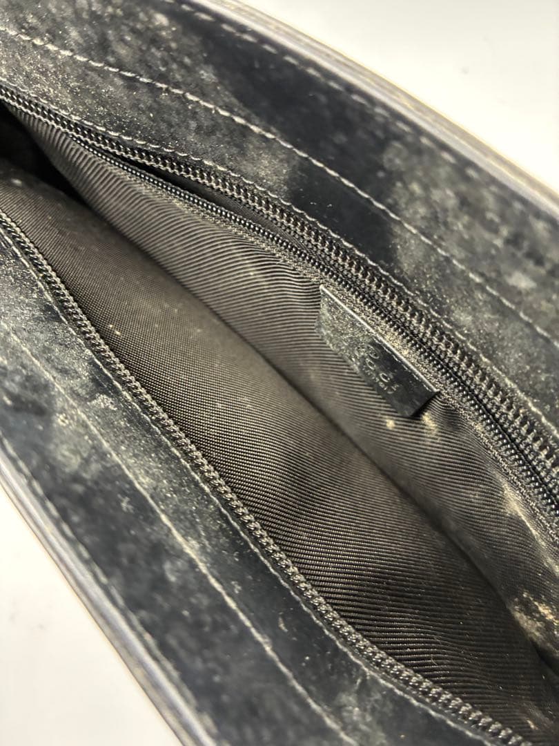 GGキャンバス×レザー　ハンドバッグA4収納可