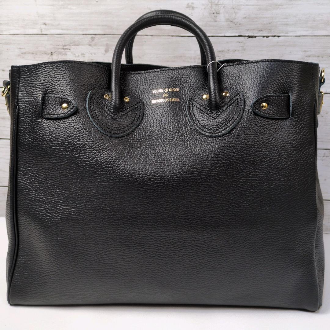 未使用 ヤングアンドオルセン エンボス レザー ベルテッド トートバッグ M