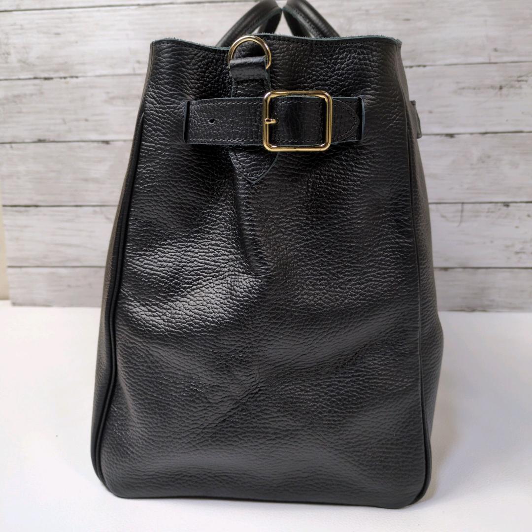 未使用 ヤングアンドオルセン エンボス レザー ベルテッド トートバッグ M