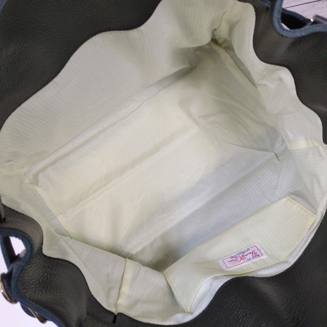 未使用 ヤングアンドオルセン エンボス レザー ベルテッド トートバッグ M