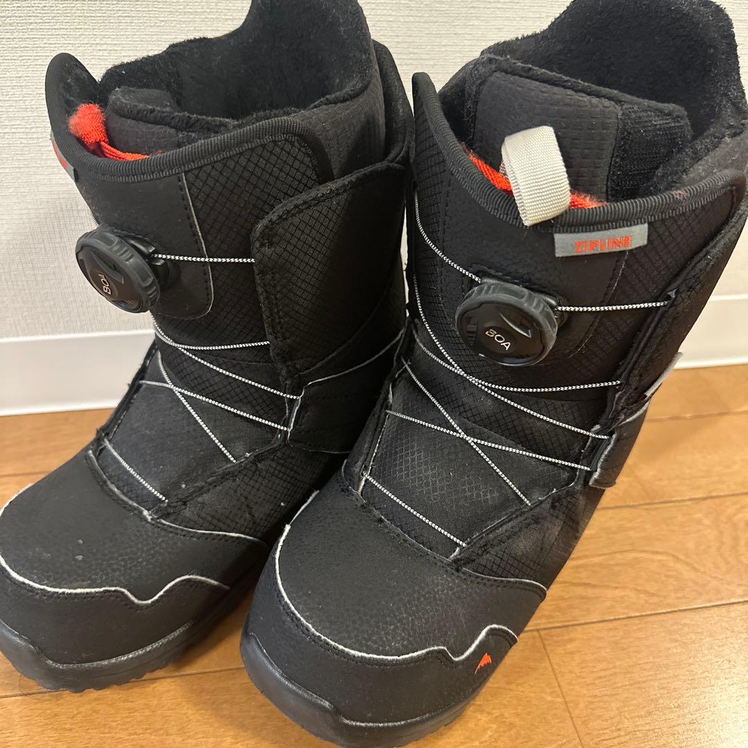 BURTON YOUTH ZIPLINE 子ども用スノーボードブーツ ブラック