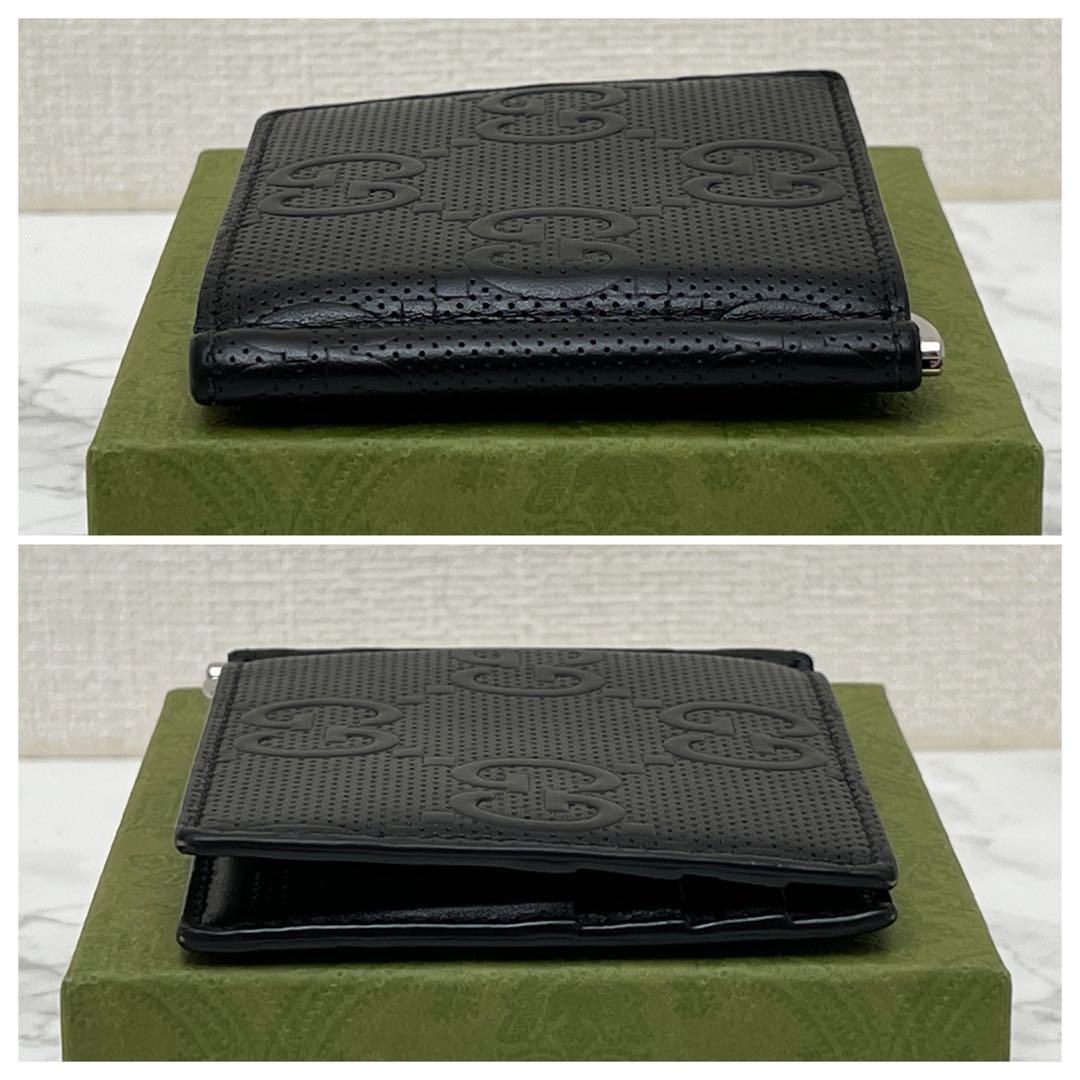 グッチ GGエンボス マネークリップ ブラック GUCCI