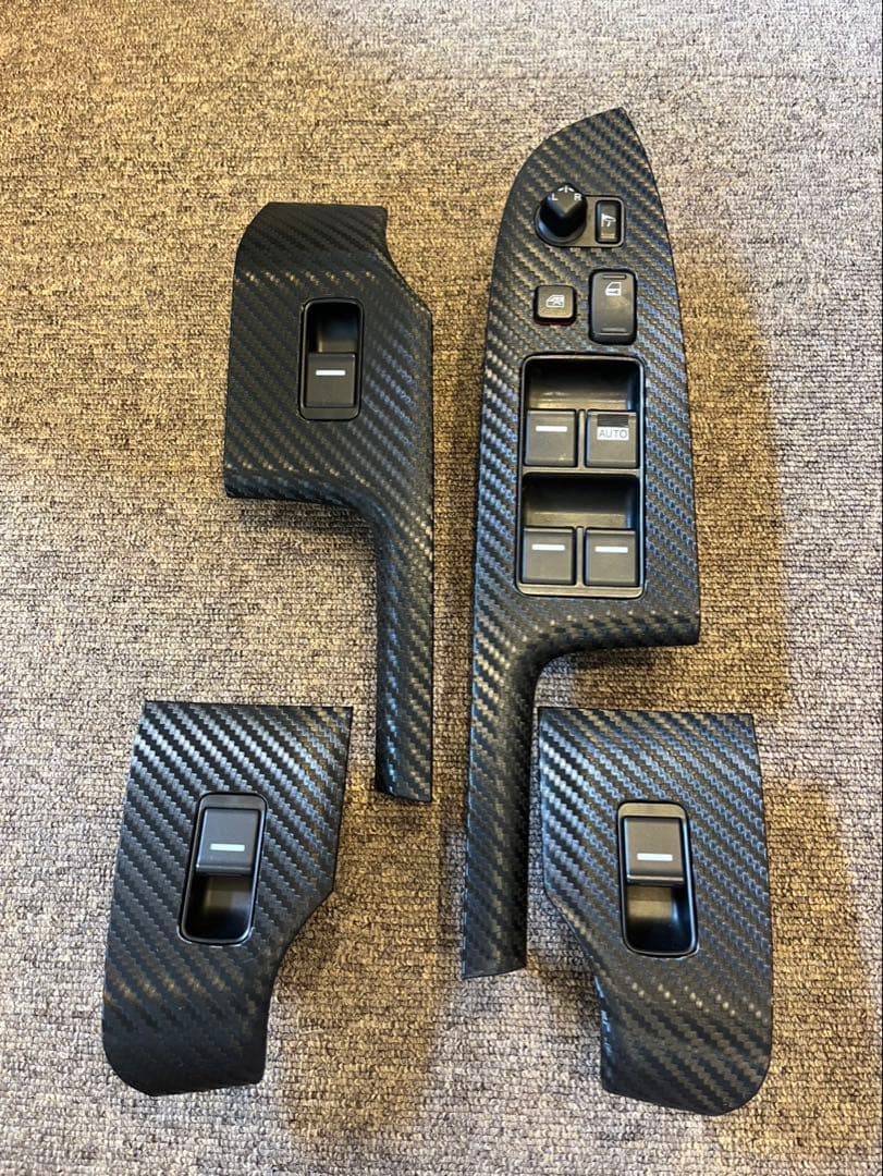 CL7 アコードEuro R カーボン調シート貼り付け パワーウィンドウスイッチ