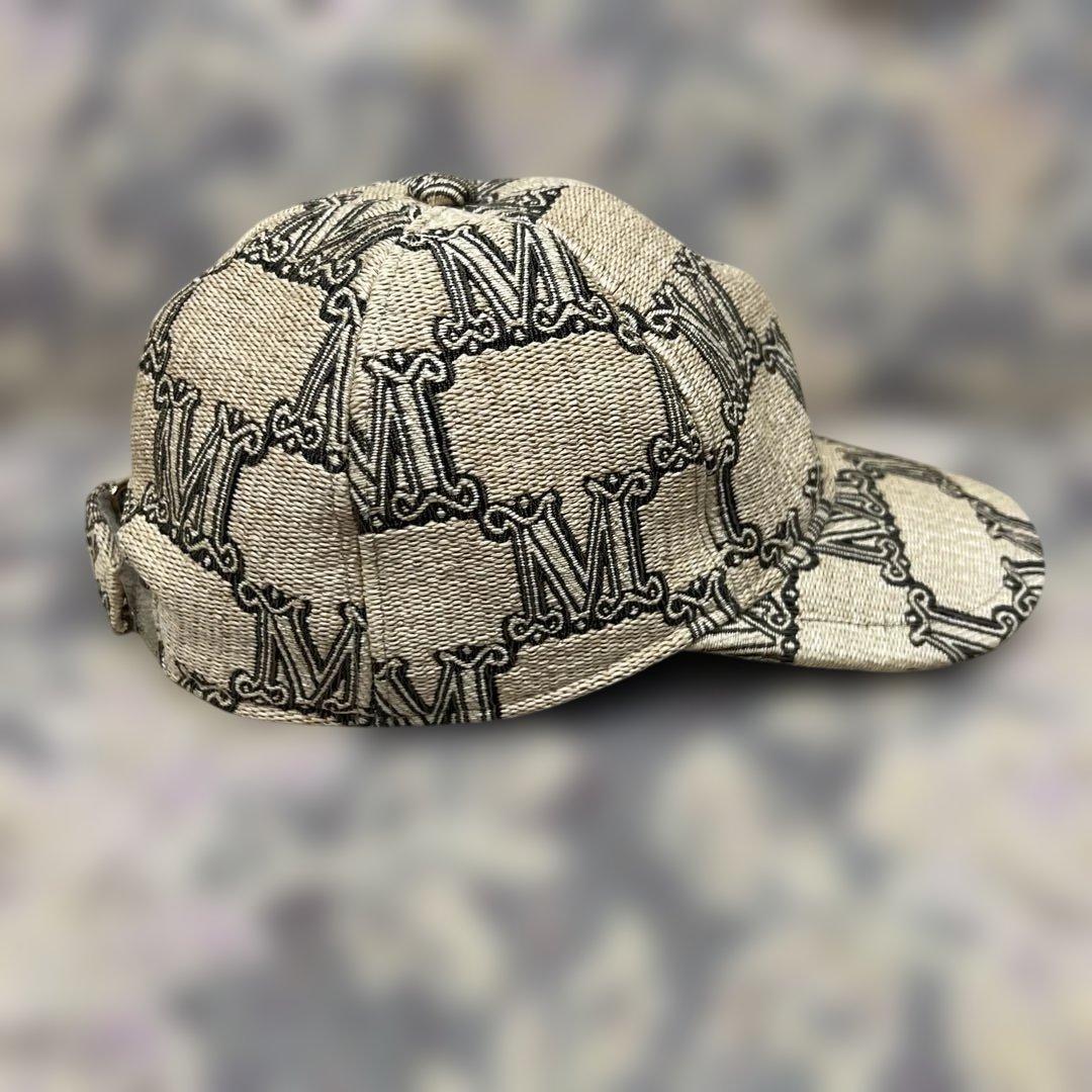 Mロゴデニム風キャップ