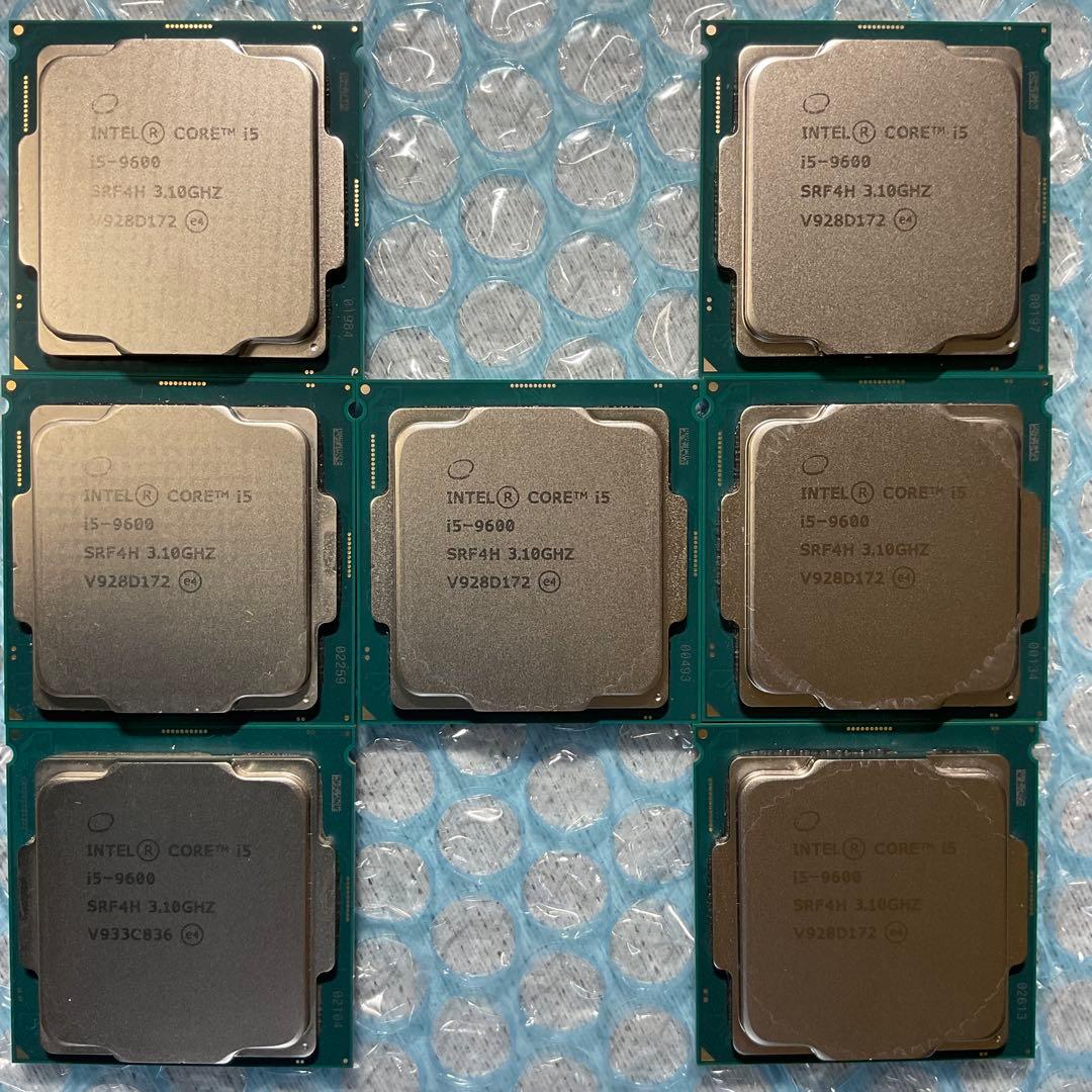 intel CPU i5-9600 7枚セット 動作確認済