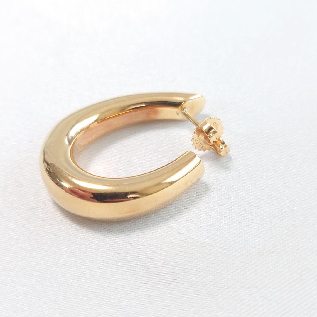 【希少】ティファニー K18 ヴィンテージ フープピアス 片耳用 4890