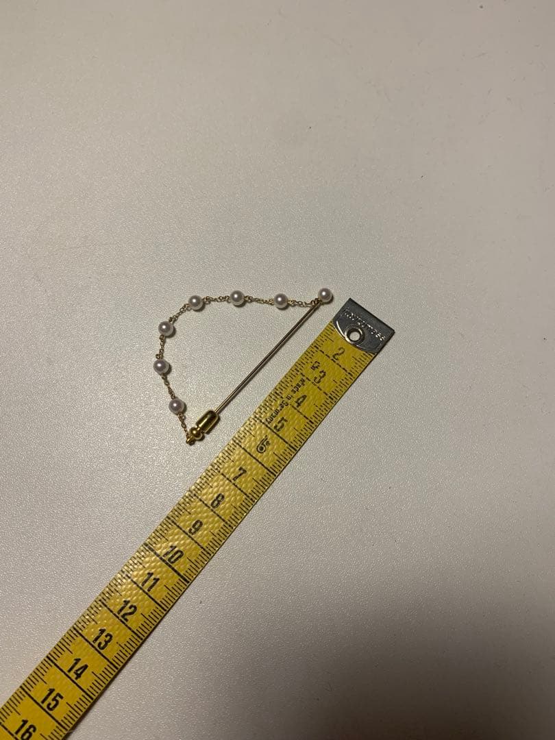 ミキモト　K18 パール　7連　ピンブローチ