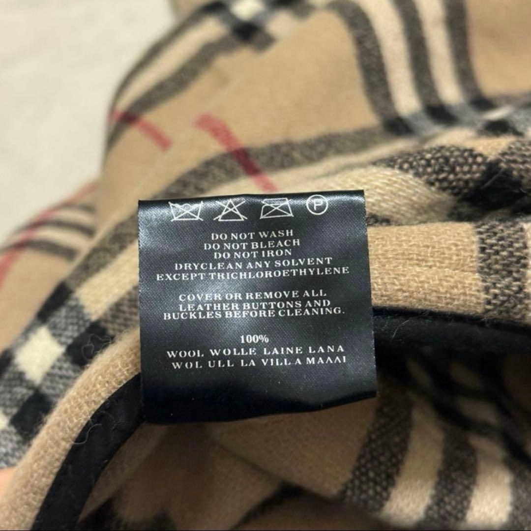 美品　バーバリーロンドン　ダッフルコート　霜降りノバチェック　L〜XL ベージュ