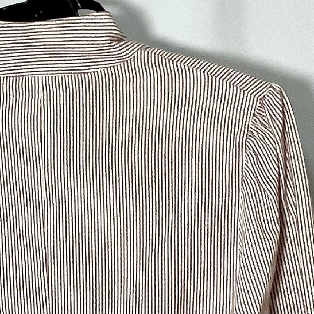 ミュウミュウ Q9 ストライプ フリルシャツ 長袖 イタリア製 40