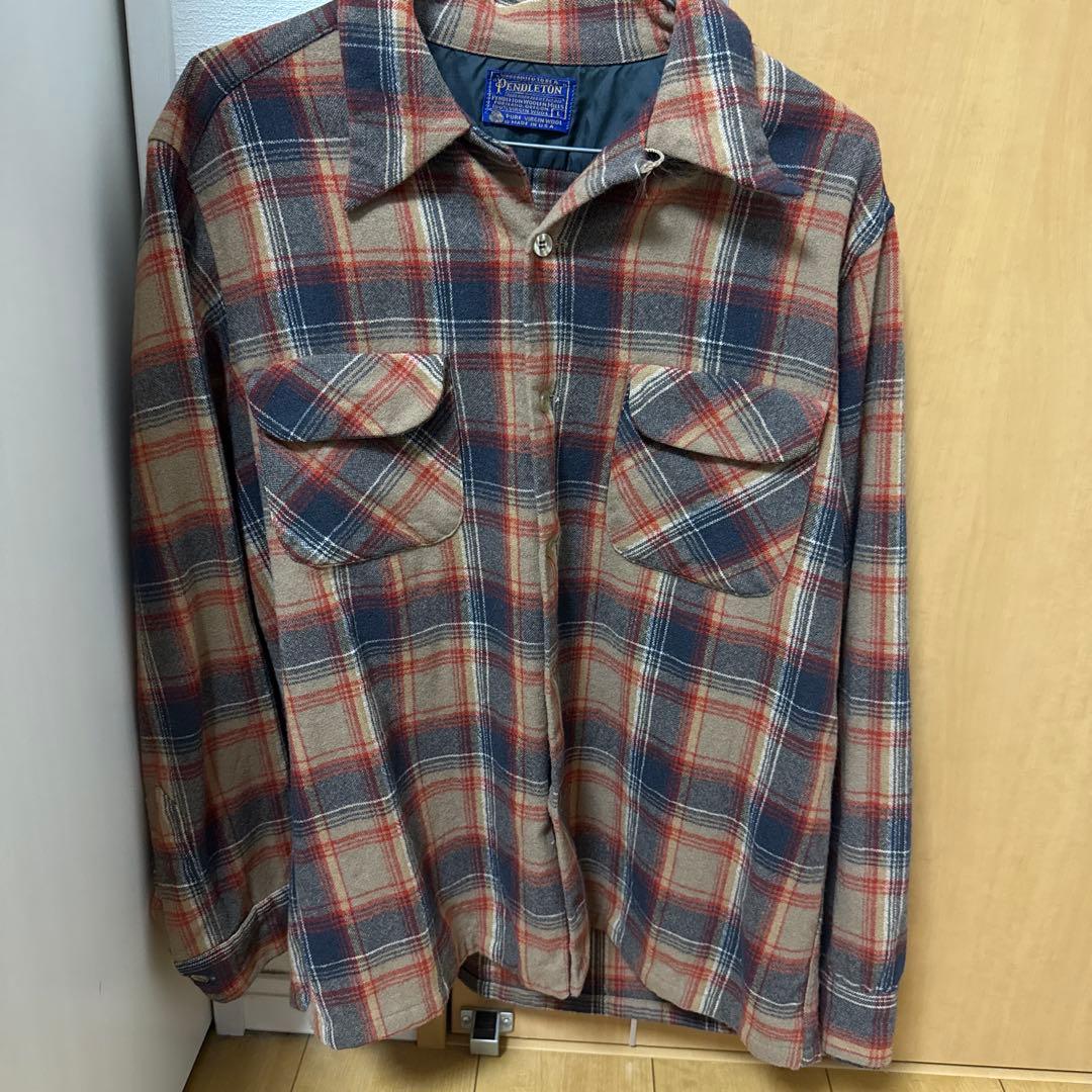 は*)様 Pendleton チェック柄ネルシャツ Lサイズ　ヴィンテージ