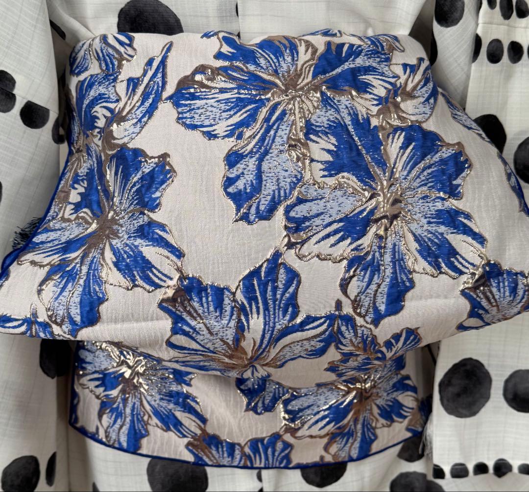 なの　大人兵児帯【ブルーコンパクタ】【夢想花】セット