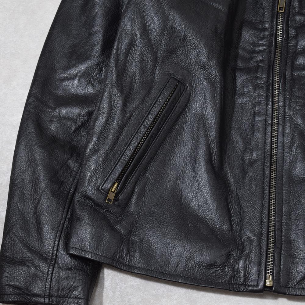 90年代 ARTA 鈴木亜久里 F1 牛革 レザーライダースジャケット 黒