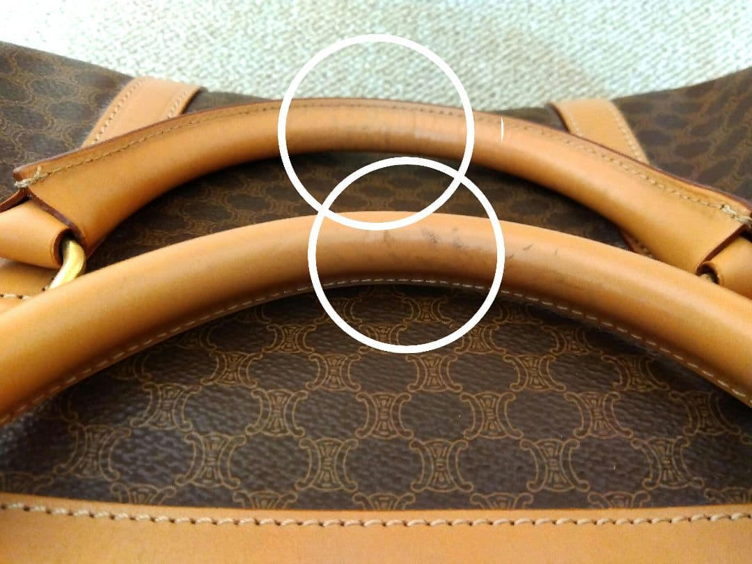 CELINE マカダム柄　ボストンバッグ　※比較的きれいなお品かと思います！