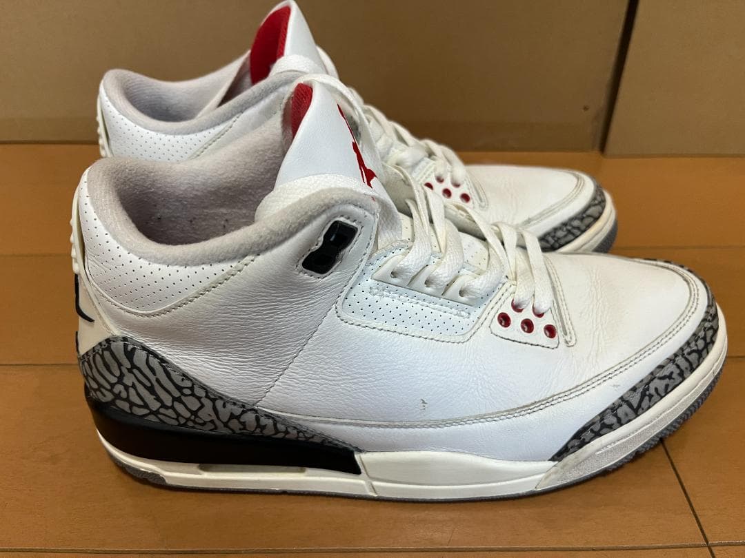 エア ジョーダン 3 レトロ　26.5　ホワイト/グレー/ブラック
