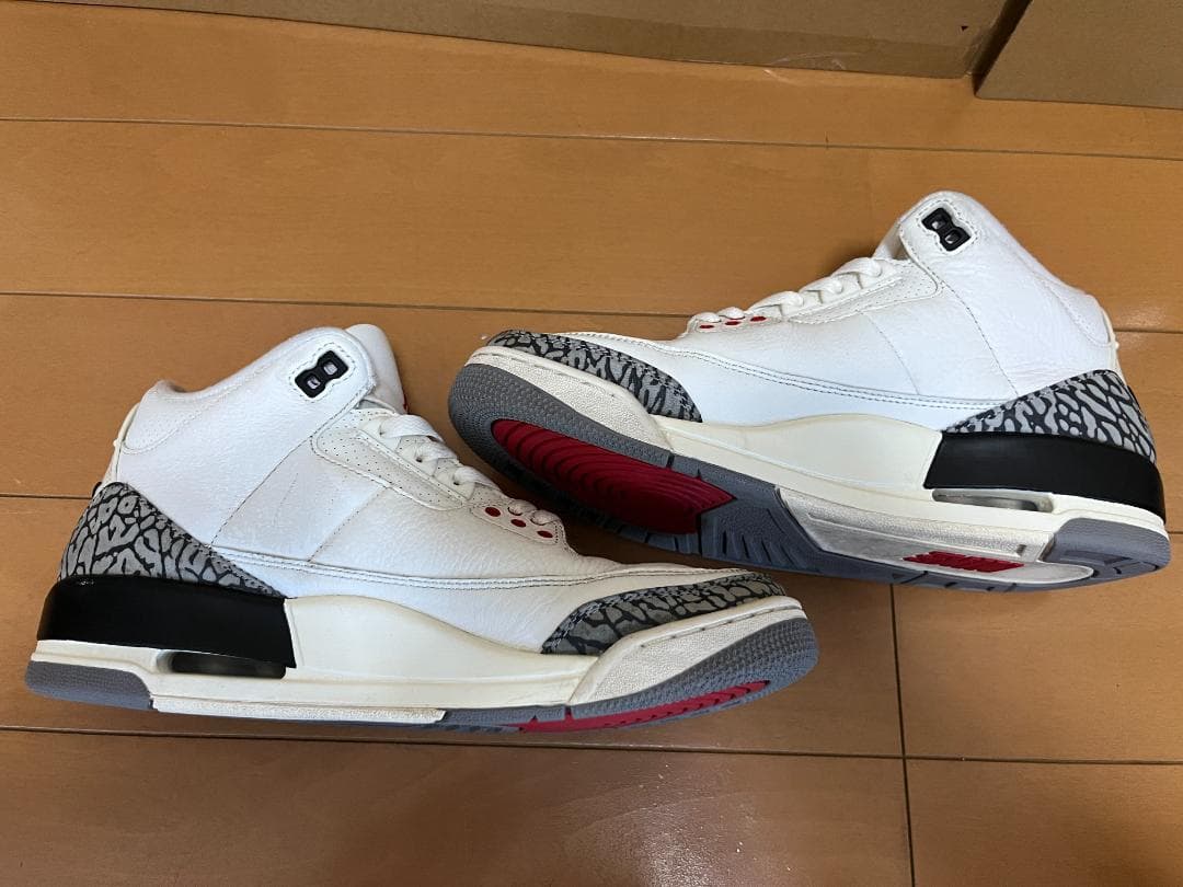 エア ジョーダン 3 レトロ　26.5　ホワイト/グレー/ブラック