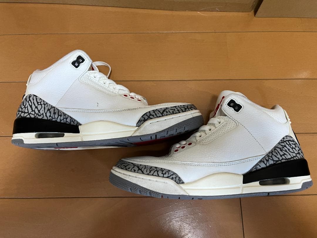 エア ジョーダン 3 レトロ　26.5　ホワイト/グレー/ブラック