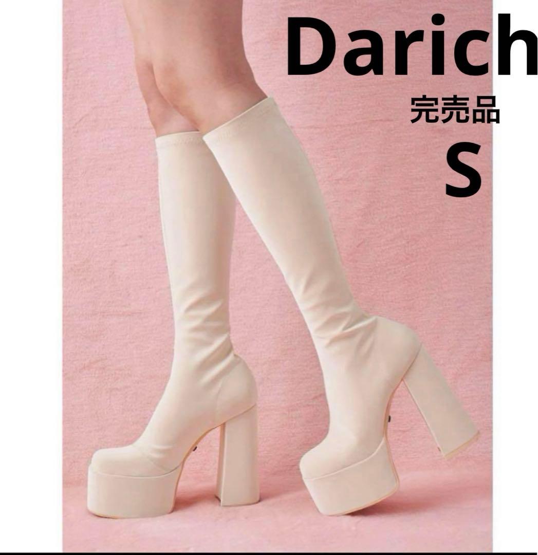 Darich ダーリッチ ウルトラストレッチレザーロングブーツ S アイボリー