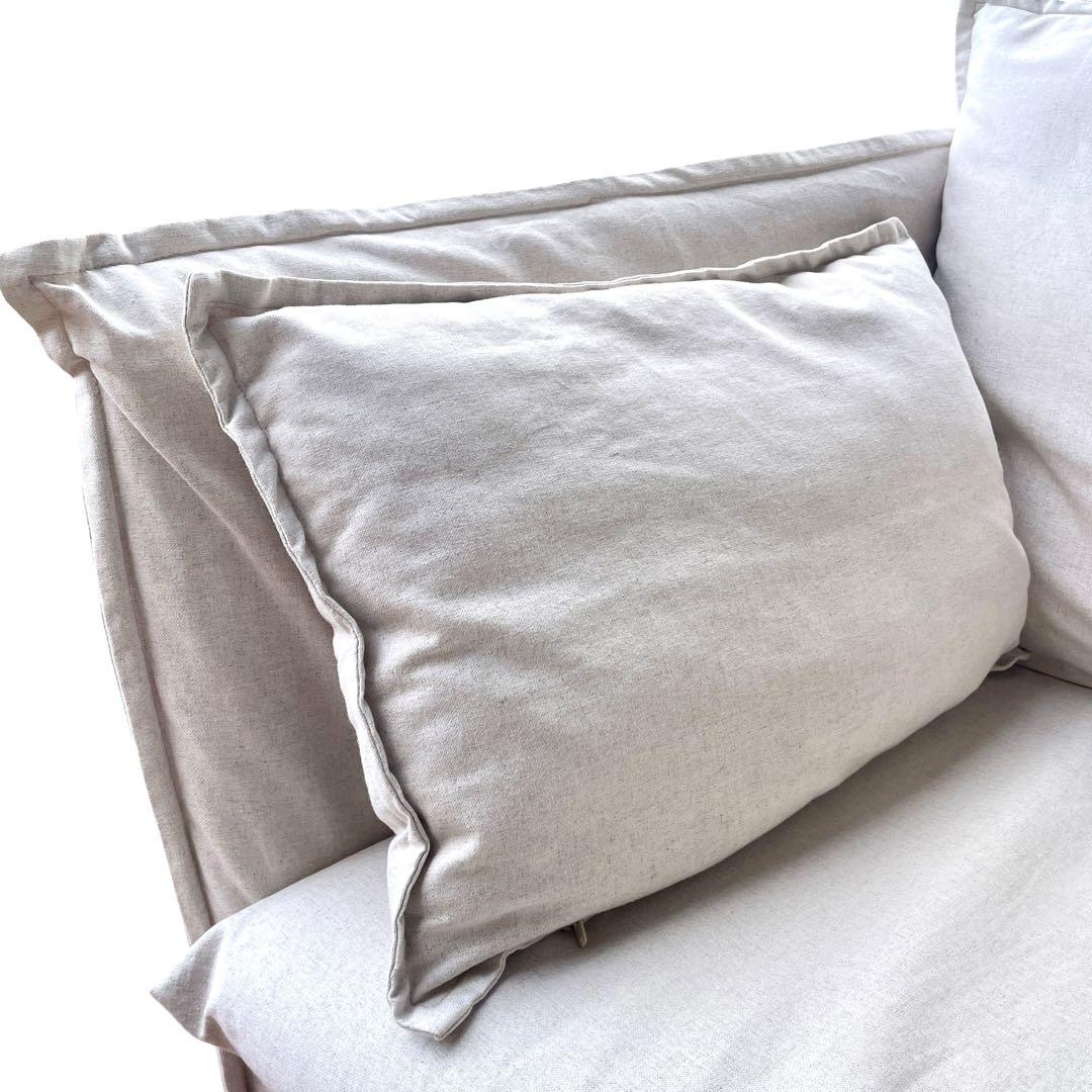 【廃盤品】 ikea イケア バックセーレン 1.5人掛 ナチュラル ホワイト