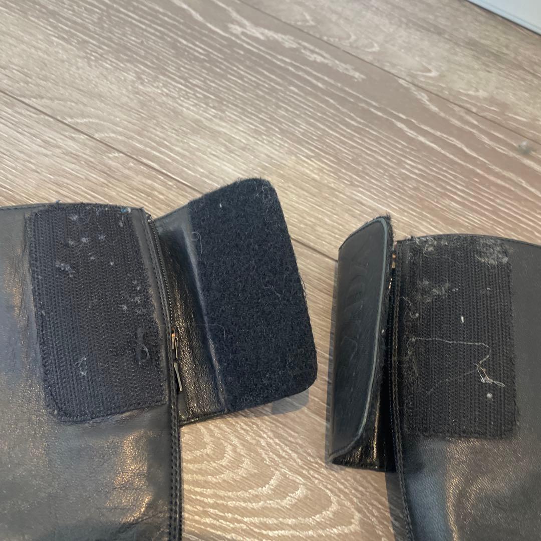 PRADA ブラックレザー ロングブーツ