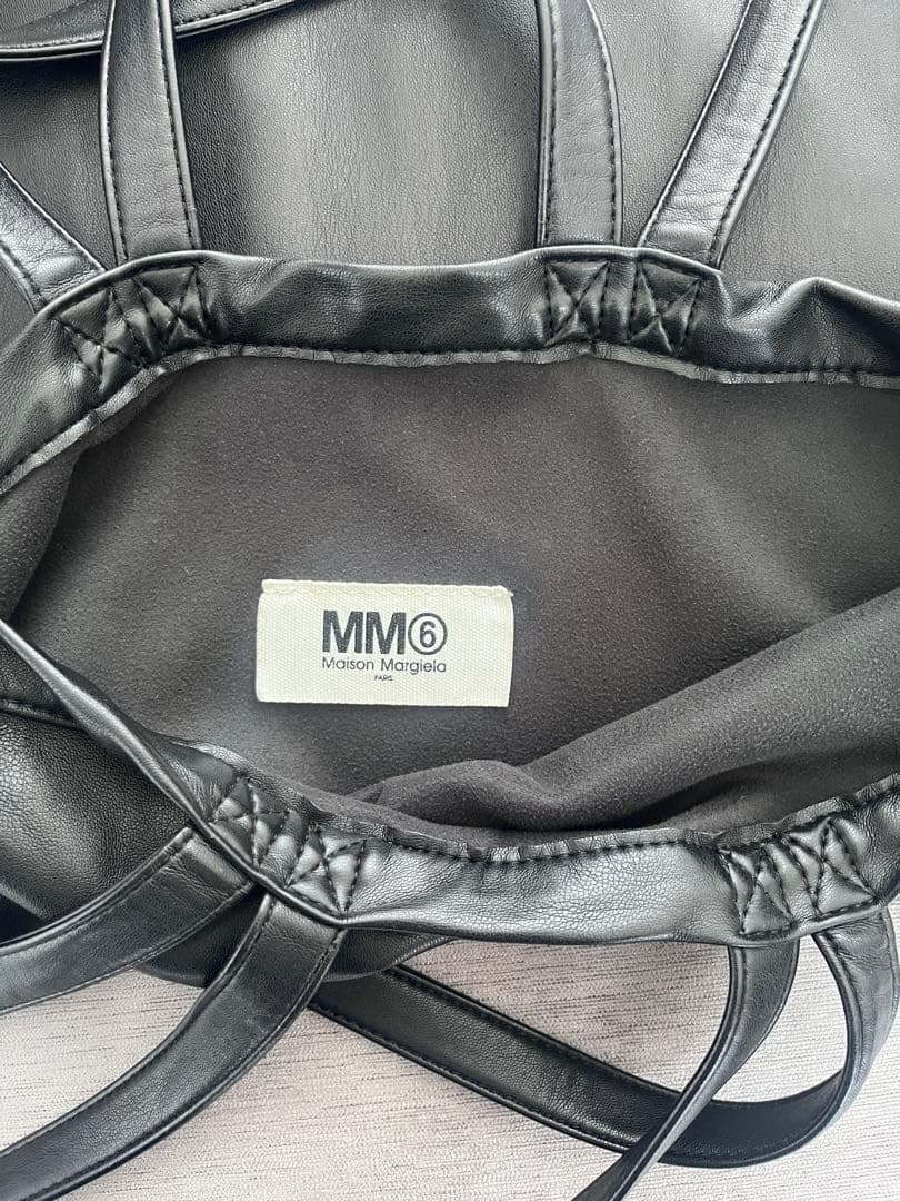 MM6 3way フェイクレザートートバッグ