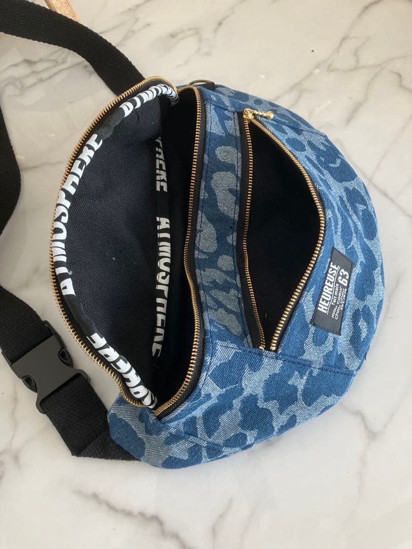 943Hiroko Higa 大きめヒョウ柄デニムリメイクバック