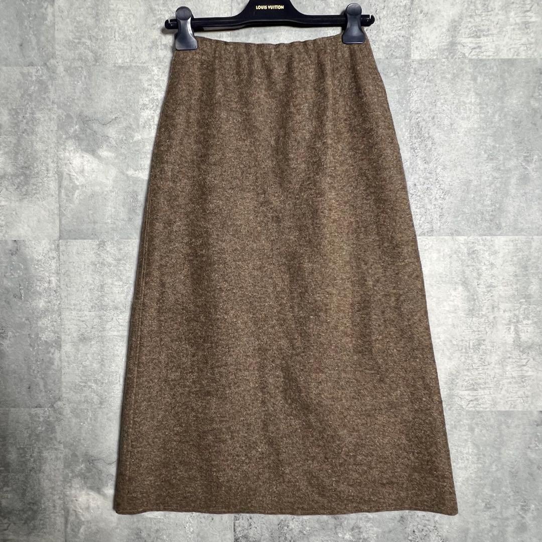 JURGEN LEHLヨーガンレールの上質なメルトンウールスカート　サイズM