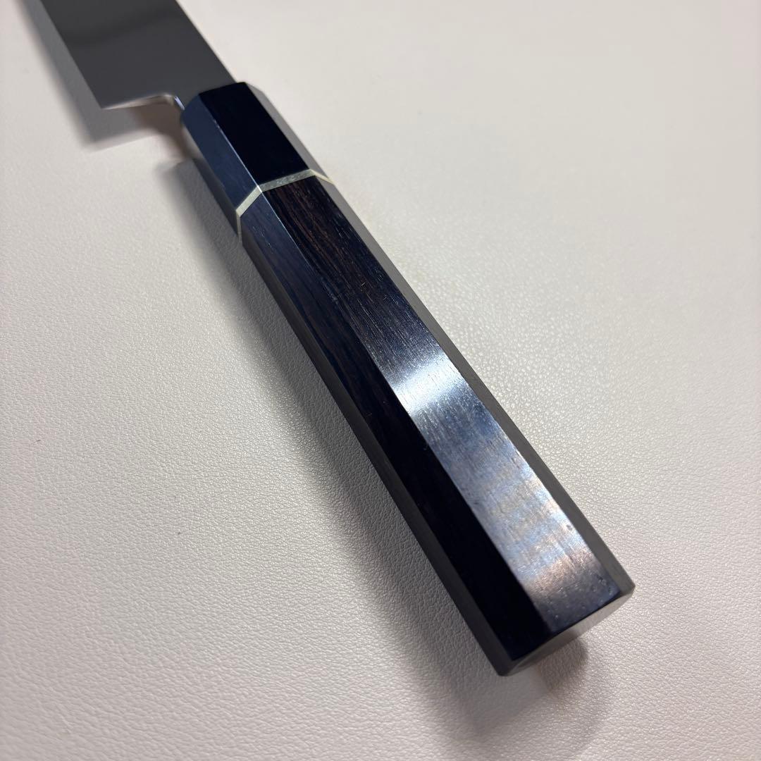 270mm 切付柳刃包丁 鏡面　黒檀黒水牛八角柄 刺身包丁 【全鋼】'ᗤ