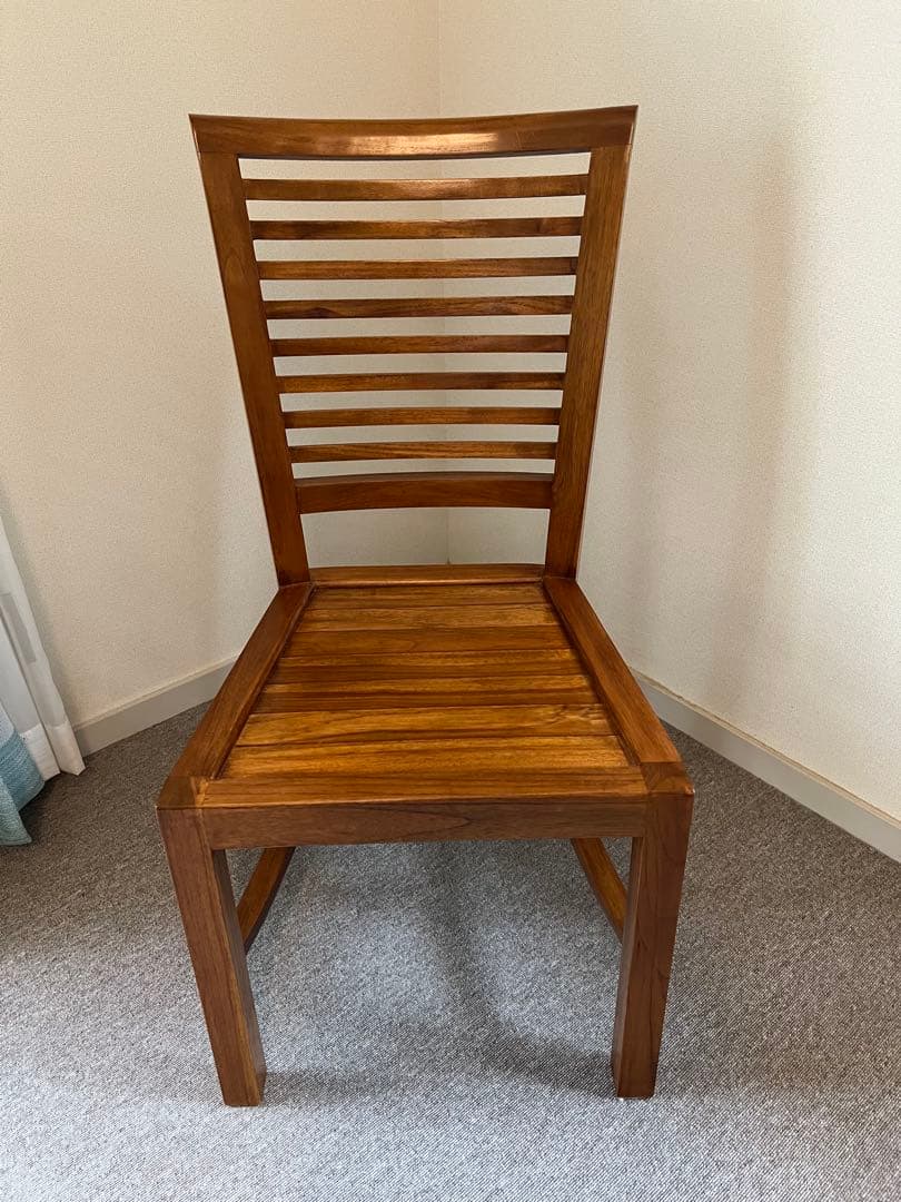 【あやちょ】②ダイニングチェア チーク 無垢材