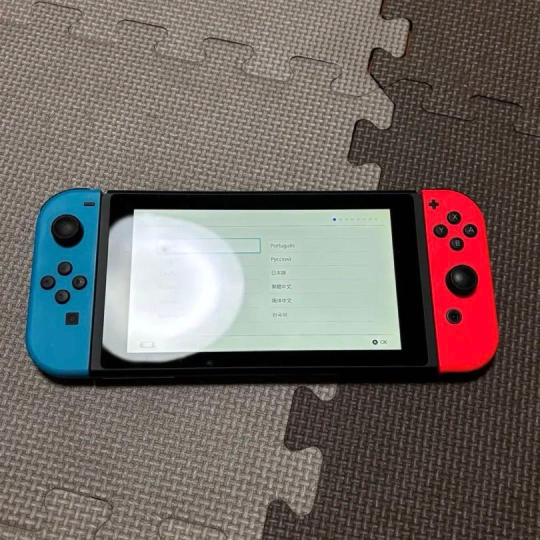 美品Nintendo Switch 本体 青/赤 Joy-Con 付属品あり