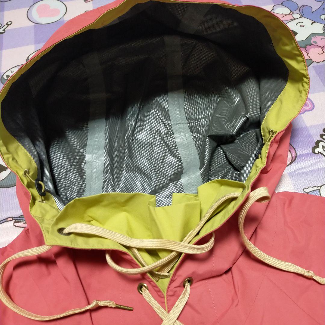 AIGLE エーグル レインポンチョ フード付 レインコート 雨具 ピンク系