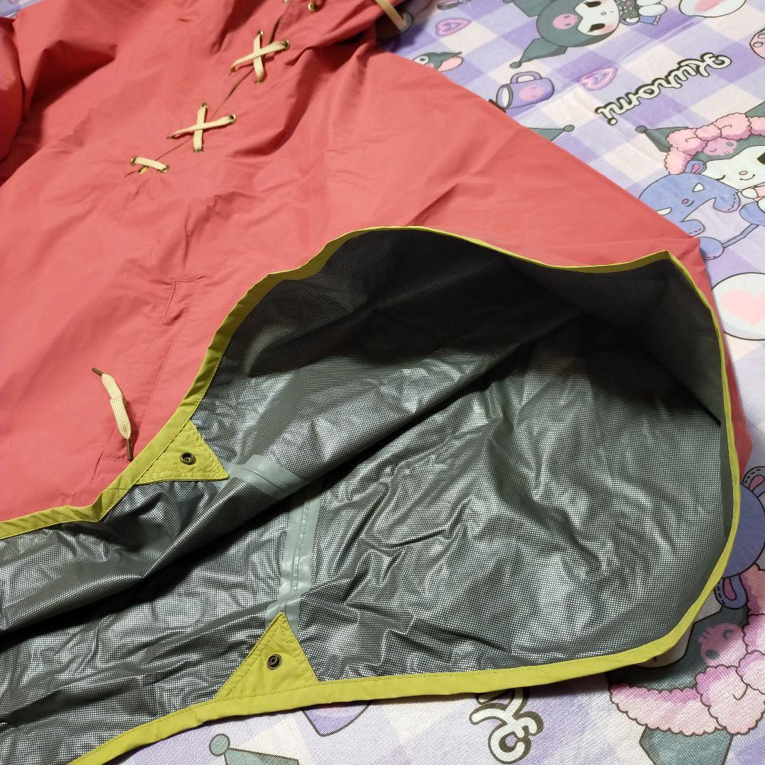 AIGLE エーグル レインポンチョ フード付 レインコート 雨具 ピンク系