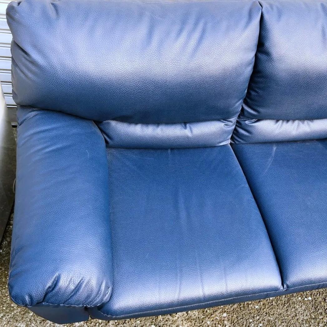 ☆レザー ネイビー 2人掛け ソファ